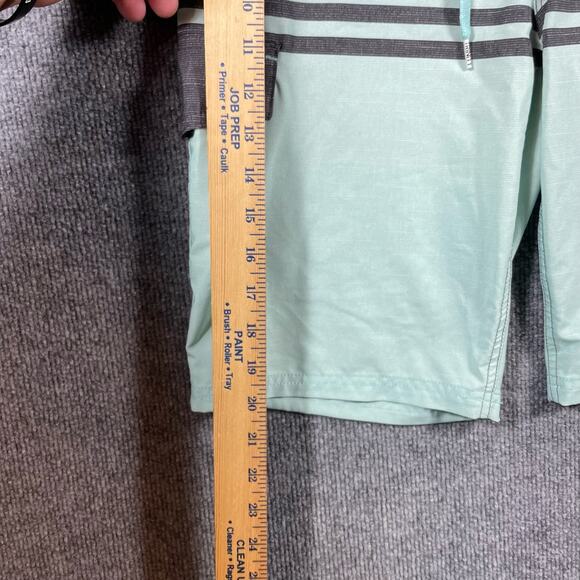 Trinity Board Shorts Men's 28 Green Colorblock Casual Unlined Drawstring Outdoor - Picture 3 of 10